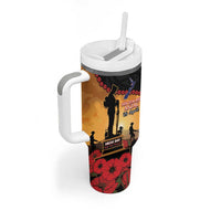 New Zealand Anzac Tumbler With Handle Maori Camouflage Mix Poppies We Will Remember Them