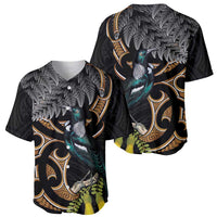 Aotearoa Kowhai Tui Bird Baseball Jersey Maori Ngaru With Silver Fern