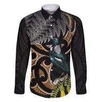 Aotearoa Kowhai Tui Bird Family Matching Puletasi and Hawaiian Shirt Maori Ngaru With Silver Fern