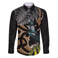 Aotearoa Kowhai Tui Bird Family Matching Short Sleeve Bodycon Dress and Hawaiian Shirt Maori Ngaru With Silver Fern