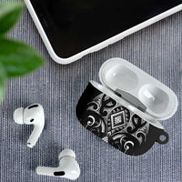 Black Ngaru Taniko With Aotearoa Maori Tattoo AirPods Case LT14 - Polynesian Pride