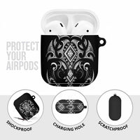 Black Ngaru Taniko With Aotearoa Maori Tattoo AirPods Case LT14 - Polynesian Pride