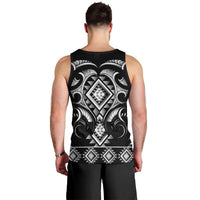 Black Ngaru Taniko With Aotearoa Maori Tattoo Men Tank Top LT14 - Polynesian Pride