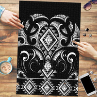 Black Ngaru Taniko With Aotearoa Maori Tattoo Puzzle - Polynesian Pride