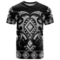 Black Ngaru Taniko With Aotearoa Maori Tattoo T Shirt