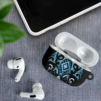 Blue Ngaru Taniko With Aotearoa Maori Tattoo AirPods Case LT14 - Polynesian Pride
