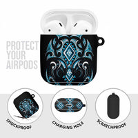 Blue Ngaru Taniko With Aotearoa Maori Tattoo AirPods Case LT14 - Polynesian Pride