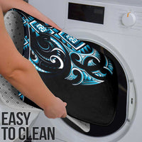 Blue Ngaru Taniko With Aotearoa Maori Tattoo Bathroom Set - Polynesian Pride