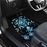 Blue Ngaru Taniko With Aotearoa Maori Tattoo Car Mats LT14 - Polynesian Pride