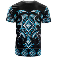 Blue Ngaru Taniko With Aotearoa Maori Tattoo T Shirt
