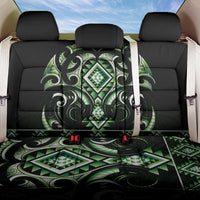 Green Ngaru Taniko With Aotearoa Maori Tattoo Back Car Seat Cover