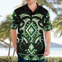 Green Ngaru Taniko With Aotearoa Maori Tattoo Hawaiian Shirt LT14 - Polynesian Pride