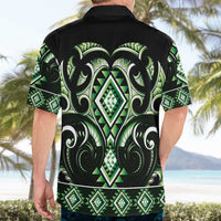 Green Ngaru Taniko With Aotearoa Maori Tattoo Hawaiian Shirt LT14 - Polynesian Pride