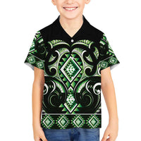 Green Ngaru Taniko With Aotearoa Maori Tattoo Hawaiian Shirt LT14 - Polynesian Pride