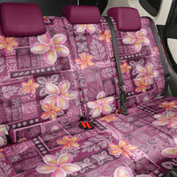 Pink Hawaii Plumeria With Tropical Flowers Motifs Back Car Seat Cover