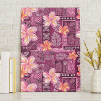 Pink Hawaii Plumeria With Tropical Flowers Motifs Canvas Wall Art LT14 Without Frame Pink - Polynesian Pride