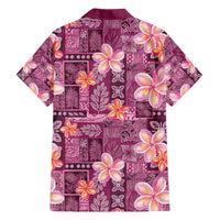 Pink Hawaii Plumeria With Tropical Flowers Motifs Hawaiian Shirt LT14 - Polynesian Pride