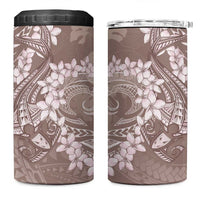 Polynesia Hammerhead Shark Tattoo With Plumeria Lei 4 in 1 Can Cooler Tumbler LT14 One Size: 16 oz Mocha - Polynesian Pride