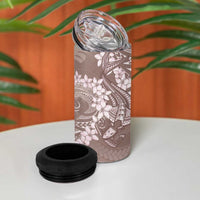 Polynesia Hammerhead Shark Tattoo With Plumeria Lei 4 in 1 Can Cooler Tumbler LT14 - Polynesian Pride