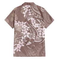 Polynesia Hammerhead Shark Tattoo With Plumeria Lei Hawaiian Shirt LT14 - Polynesian Pride