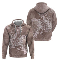 Polynesia Hammerhead Shark Tattoo With Plumeria Lei Hoodie