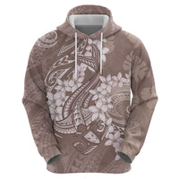 Polynesia Hammerhead Shark Tattoo With Plumeria Lei Hoodie