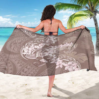 Polynesia Hammerhead Shark Tattoo With Plumeria Lei Sarong