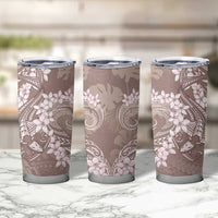 Polynesia Hammerhead Shark Tattoo With Plumeria Lei Tumbler Cup