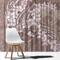 Polynesia Hammerhead Shark Tattoo With Plumeria Lei Window Curtain LT14 - Polynesian Pride