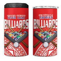 Personalised Taiwan Billiards 4 in 1 Can Cooler Tumbler Eight-ball Pool Polynesia Tattoo - Polynesian Pride