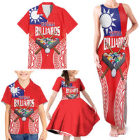 Personalised Taiwan Billiards Family Matching Tank Maxi Dress and Hawaiian Shirt Eight-ball Pool Polynesia Tattoo - Polynesian Pride