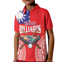 Personalised Taiwan Billiards Kid Polo Shirt Eight-ball Pool Polynesia Tattoo - Polynesian Pride