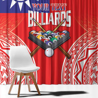 Personalised Taiwan Billiards Window Curtain Eight-ball Pool Polynesia Tattoo - Polynesian Pride