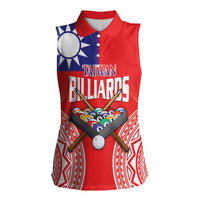 Personalised Taiwan Billiards Women Sleeveless Polo Shirt Eight-ball Pool Polynesia Tattoo - Polynesian Pride