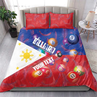 Personalised Philippines Billiards Bedding Set Cue With Balls Flag Style - Polynesian Pride