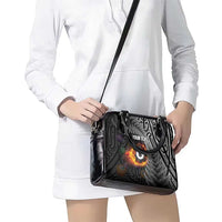 Personalised New Zealand Billiards Shoulder Handbag Maori Fern On Fire 8 Ball - Polynesian Pride