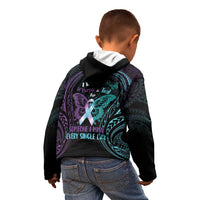 Suicide Awareness Memorial Kid Hoodie I Wear Purple and Teal For Someone I Miss - Polynesian Pride