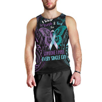 Suicide Awareness Memorial Men Tank Top I Wear Purple and Teal For Someone I Miss - Polynesian Pride