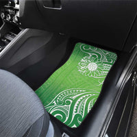 Polynesia Depression Awareness Car Mats Sunflower Green Ribbons Polynesian Tattoo LT14 - Polynesian Pride