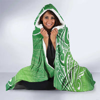 Polynesia Depression Awareness Hooded Blanket Sunflower Green Ribbons Polynesian Tattoo LT14 - Polynesian Pride