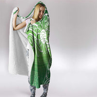 Polynesia Depression Awareness Hooded Blanket Sunflower Green Ribbons Polynesian Tattoo LT14 - Polynesian Pride