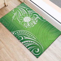 Polynesia Depression Awareness Rubber Doormat Sunflower Green Ribbons Polynesian Tattoo LT14 - Polynesian Pride