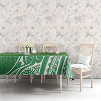 Polynesia Depression Awareness Tablecloth Sunflower Green Ribbons Polynesian Tattoo LT14 - Polynesian Pride