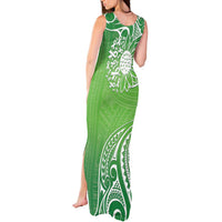 Polynesia Depression Awareness Tank Maxi Dress Sunflower Green Ribbons Polynesian Tattoo LT14 - Polynesian Pride