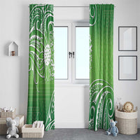 Polynesia Depression Awareness Window Curtain Sunflower Green Ribbons Polynesian Tattoo LT14 - Polynesian Pride