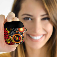 Celebrating 50 Years Papua New Guinea AirPods Case Aboriginal Mix Papuan Pattern LT14 Red - Polynesian Pride