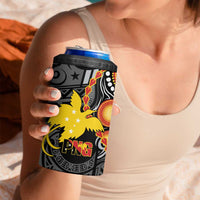 Celebrating 50 Years Papua New Guinea 4 in 1 Can Cooler Tumbler Aboriginal Mix Papuan Pattern LT14 - Polynesian Pride