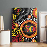 Celebrating 50 Years Papua New Guinea Canvas Wall Art Aboriginal Mix Papuan Pattern LT14 - Polynesian Pride
