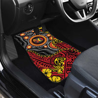 Celebrating 50 Years Papua New Guinea Car Mats Aboriginal Mix Papuan Pattern LT14 - Polynesian Pride