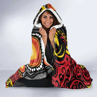 Celebrating 50 Years Papua New Guinea Hooded Blanket Aboriginal Mix Papuan Pattern LT14 - Polynesian Pride